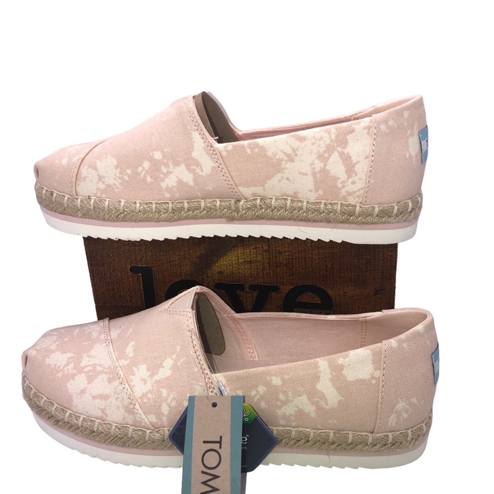 TOMS Alpargata Platform Rope Rope Platform Slip On Ortholite Shoes Size 8.5 - Picture 9 of 17